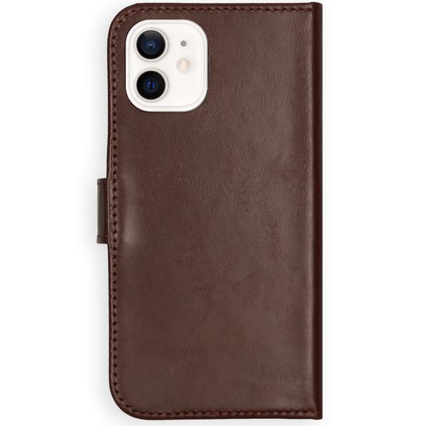 Selencia Cover a libro in vera pelle Apple iPhone 12 Mini - Marrone