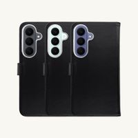 Selencia Cover a libro in vera pelle Samsung Galaxy S26 FE - Nero