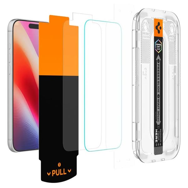 Spigen Vetro temperato GLAStR EZ Fit, confezione da 2 + Applicatore Apple iPhone 18 Pro Max / 17 Pro Max / 16 Pro Max