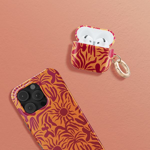 Selencia Cover Vivid  Apple Airpods 4 - Tropical Vibes Apricot