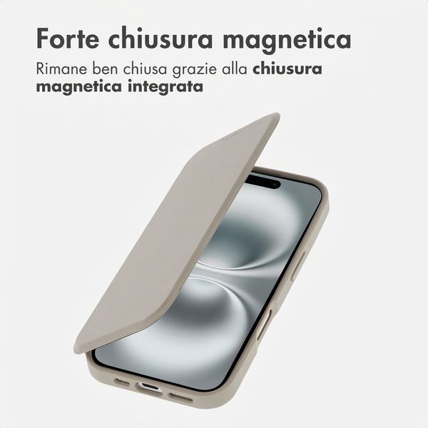 imoshion Bookcase trasparente con MagSafe Apple iPhone 16 - Beige