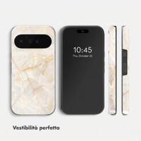 Selencia Cover posteriore Vivid con MagSafe Google Pixel 11 Pro - Golden Beige Marble