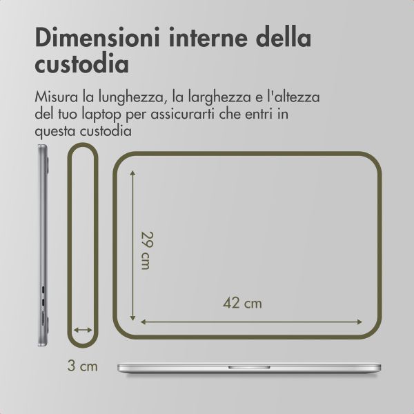 Accezz Cover per laptop 17 pollici - Laptopsleeve - Nera