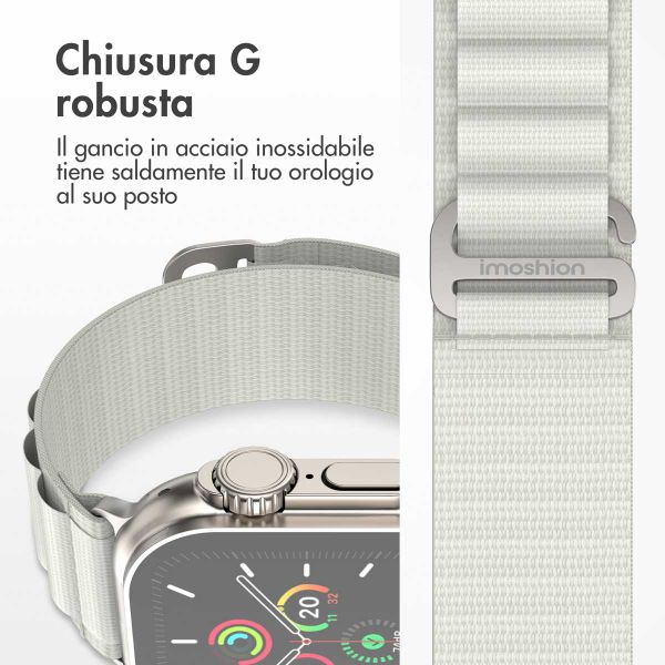 imoshion Cinturino in nylon Alpine Apple Watch | 38/40/41/42 mm - Bianco