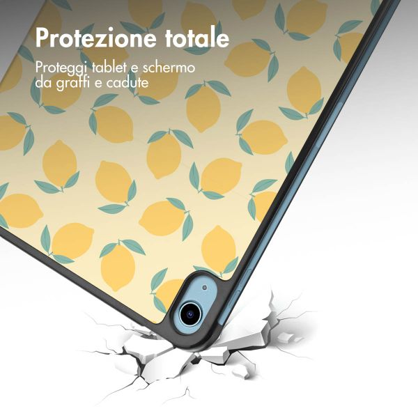imoshion Cover Trifold Design Apple iPad 11 (2025) 11 pollici A16 / iPad 10 (2022) 10.9 pollici - Citrus Dream