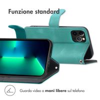 imoshion Cover a libro con Cordino Apple iPhone 12 (Pro) - Turchese