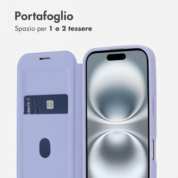 imoshion Bookcase trasparente con MagSafe Apple iPhone 16 - Lilla
