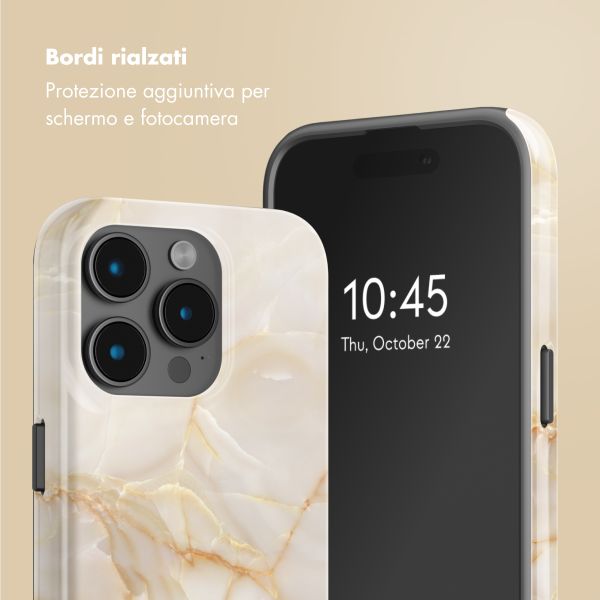 Selencia Cover posteriore Vivid con MagSafe Apple iPhone 15 Pro - Golden Beige Marble