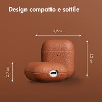 Accezz Cover in vera pelle  Apple Airpods 1 / 2 - Cognac