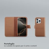 Selencia Libreria rimovibile Olyn con MagSafe Apple iPhone 16 Pro - Marrone