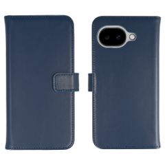Selencia Cover a libro in vera pelle Google Pixel 10a - Blu scuro
