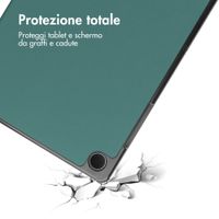 imoshion Cover a libro Trifold Samsung Galaxy Tab A11 Plus - Verde scuro