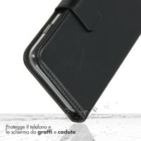 Selencia Cover a libro in vera pelle Apple iPhone 14 Pro - Nero