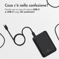 imoshion Powerbank compatta da 10.000 mAh – Powerbank piccola – Quick Charge e Power Delivery – Nero