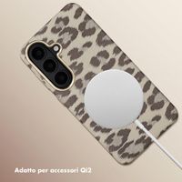 Selencia Cover Sabi Stampa pantera con MagSafe Samsung Galaxy S26 - Soft Ivory