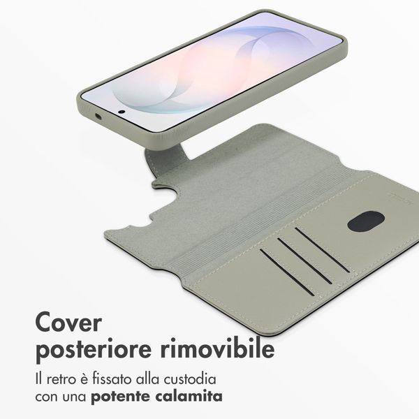 Accezz Cover in pelle 2 in 1 con MagSafe Samsung Galaxy S26 - Light Grey