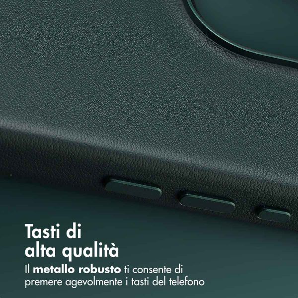 Accezz Cover in Pelle con MagSafe Apple iPhone 16 Pro Max - Cedar Green
