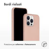 Accezz Cover in silicone liquido con MagSafe Apple iPhone 15 Pro Max - Rosa