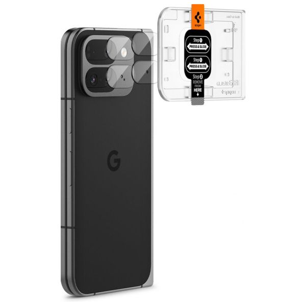 Spigen Optik Pro EZ Fit Lens Protector - Protezione lente fotocamera (confezione da 2) per Google Pixel 9 Pro Fold