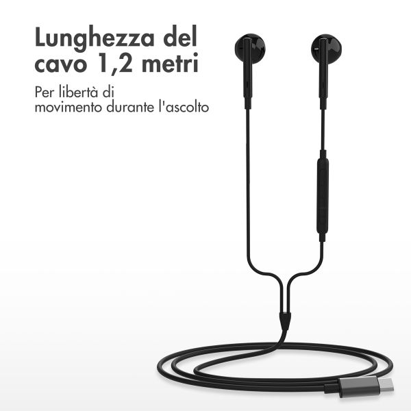Accezz Auricolari - Con cavo - Connessione USB-C - Nero
