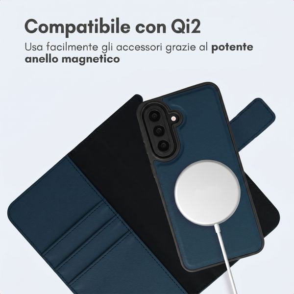 imoshion Cover a libro di lusso 2-in-1 rimovibile Samsung Galaxy A57 (5G) - Blu