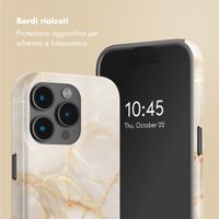 Selencia Cover posteriore Vivid con MagSafe Apple iPhone 15 Pro - Golden Beige Marble