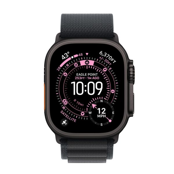 Apple Cinturino Alpine Loop Apple Watch | 44/45/46/49 mm - Taglia S - Black / Black Titanium