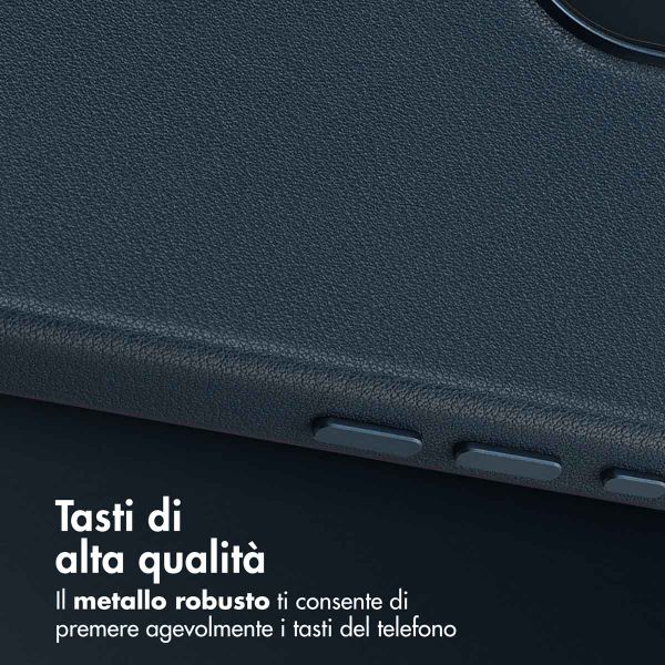 Accezz Cover in Pelle con MagSafe Apple iPhone 17 - Nightfall Blue