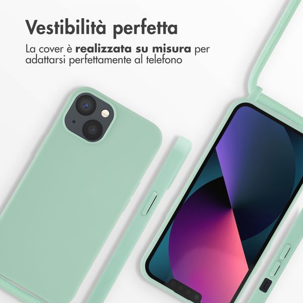 imoshion Cover in Silicone con Cordino Apple iPhone 13 - Menta verde
