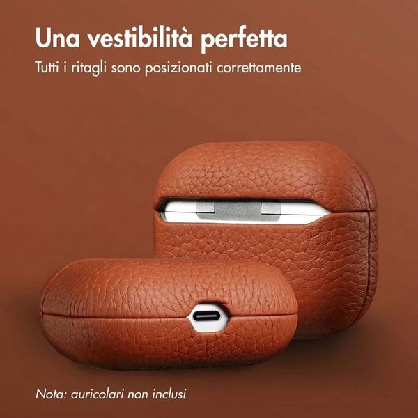 Accezz Cover in vera pelle  Apple Airpods Pro - Cognac