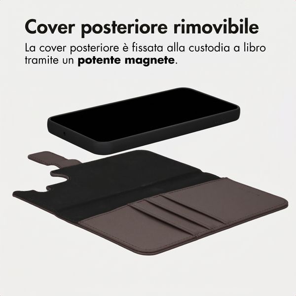 imoshion Cover a libro di lusso 2-in-1 rimovibile Samsung Galaxy S26 - Marrone