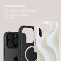 Selencia Cover posteriore Vivid con MagSafe Apple iPhone 16 Pro Max - Desert Waves Beige