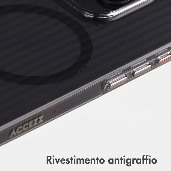 Accezz Cover Lite con MagSafe | Fluted | Apple iPhone 15 Pro - Nero