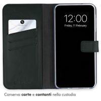 Selencia Cover a libro in vera pelle Samsung Galaxy S26 FE - Verde
