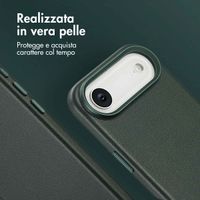 Accezz Cover in Pelle con MagSafe Apple iPhone Air - Cedar Green