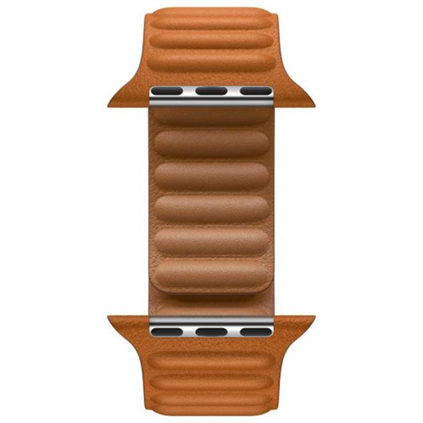 Apple Cinturino Leather Link Apple Watch | 44/45/46/49 mm - Taglia M/L - Golden Brown