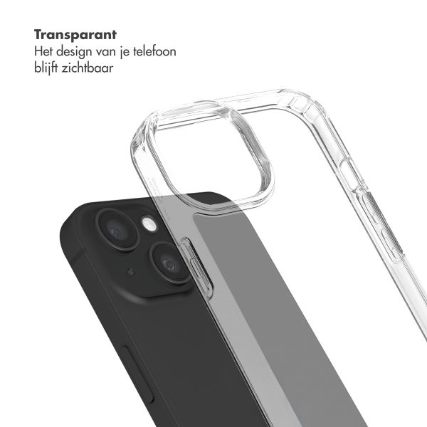 Selencia Cover trasparente con ganci rimovibili + cinturino da polso con pietre naturali Apple iPhone 13 - Earth Tones