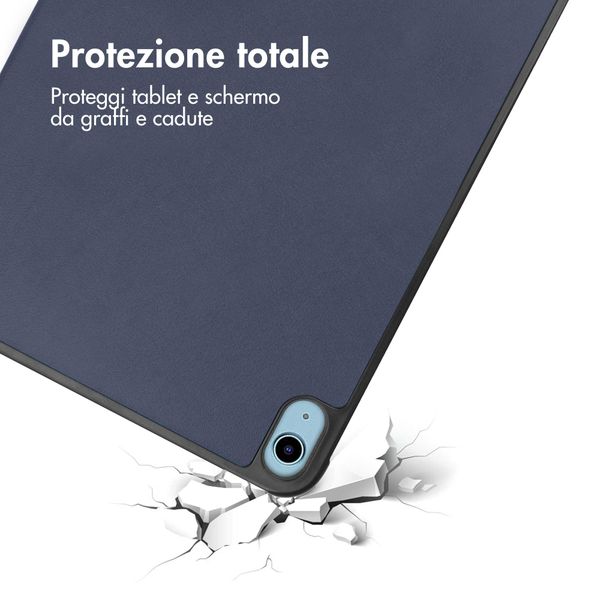 imoshion Cover a libro Trifold Apple iPad 11 (2025) 11 pollici A16 / iPad 10 (2022) 10.9 pollici - Blu