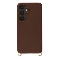 Selencia Cover posteriore Rivièra con MagSafe con ganci rimovibili Samsung Galaxy A55 (5G) / A35 - Choco Brown
