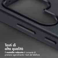 Accezz Cover in Pelle con MagSafe Samsung Galaxy S25 Ultra - Onyx Black