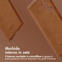 Accezz Cover in Pelle con MagSafe Samsung Galaxy S24 Ultra - Sienna Brown