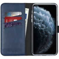 Selencia Cover a libro in vera pelle Apple iPhone 11 Pro Max - Blu