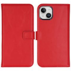 Selencia Cover a libro in vera pelle Apple iPhone 15 Plus - Rosso