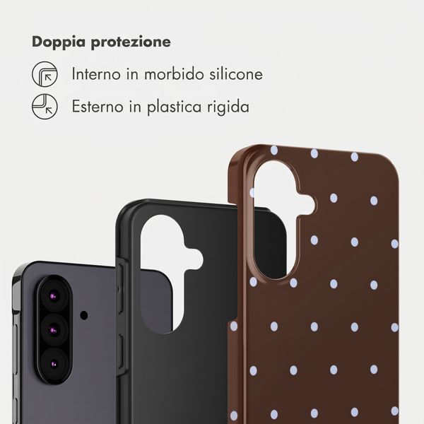 Selencia Cover Posteriore Vivid Samsung Galaxy A37 (5G) - Happy Dots Chocolate