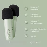 imoshion Sing & Shine Karaoke Set - Altoparlante e 2 microfoni - Mintgreen
