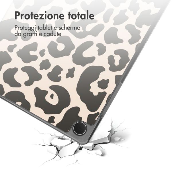 imoshion Cover Trifold Design Samsung Galaxy Tab A9 Plus - Leopard
