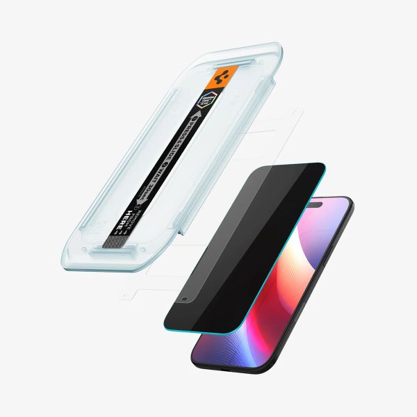 Spigen Vetro temperato privacy GLAStR EZ Fit + Applicatore - confezione da 2 Apple iPhone Air