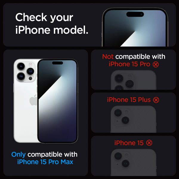 Spigen Vetro temperato privacy GLAStR EZ Fit + Applicatore - confezione da 2 Apple iPhone 15 Pro Max
