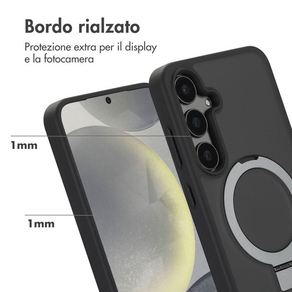 Accezz Cover con anello e supporto con MagSafe Samsung Galaxy S24 Plus - Nero