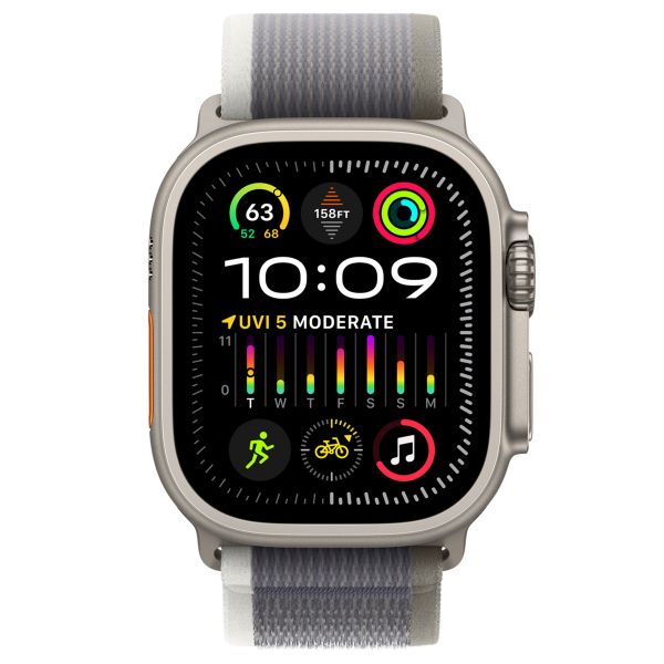 Apple Cinturino Trail Loop Apple Watch | 44/45/46/49 mm - Taglia M/L - Green & Gray